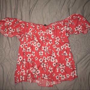 Floral off the shoulder top